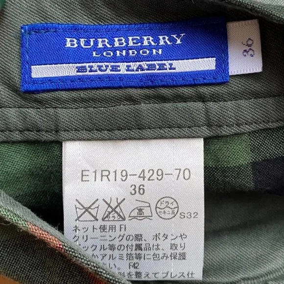 Vintage Burberry Blue Label plaid pleated wrap micro mini skirt / skort - Picture 4 of 4